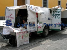 Instalan modulo movil de la SCT en el centro - ES imagen agencia de fotografía