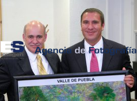 Se reune Moreno Valle y Eduardo Sojo titular del INEGI - ES imagen agencia de fotografía