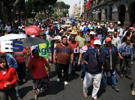Manifestación Tianguis Texmelucan - ES imagen agencia de fotografía