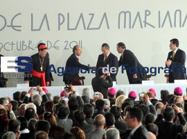 Felipe Calderón y Marcelo Ebrard Plaza Mariana - ES imagen agencia de fotografía