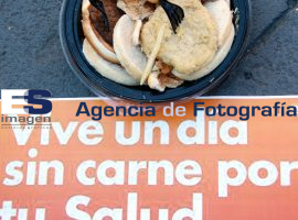 Manifestación de Derechos de Animales en el día de la Buena Alimentación - ES imagen agencia de fotografía