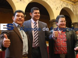 Reunión de Armenta Mier y Meza Viveros en hotel del centro - ES imagen agencia de fotografía