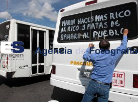 Manifestacion Transportistas Boulevard 5 de Mayo - ES imagen agencia de fotografía