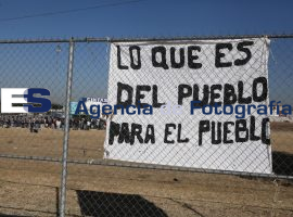 Vecinos de Tlaxcalancingo protestan por unodad deportiva - ES imagen agencia de fotografía