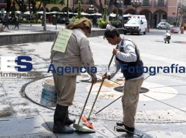Protestan trabajadores de ayuntamiento - ES imagen agencia de fotografía