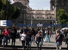 Simulacro de sismo zócalo de la ciudad - ES imagen agencia de fotografía