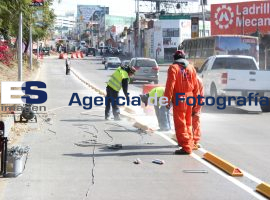 Colocación topes Bulevard Atlixco - ES imagen agencia de fotografía