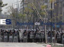 Disturbios en el centro histórico Ciudad de México - ES imagen agencia de fotografía