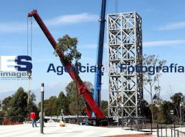 Con grandes avances el teleférico de Puebla en los Fuertes - ES imagen agencia de fotografía
