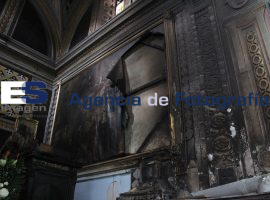 Incendio Templo de Santa Mónica  - ES imagen agencia de fotografía
