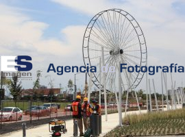 Constucción parque lineal y Rueda de observación - ES imagen agencia de fotografía
