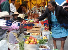 Comerciantes y productores acuden al trueque en San Pedro Cholula - ES imagen agencia de fotografía