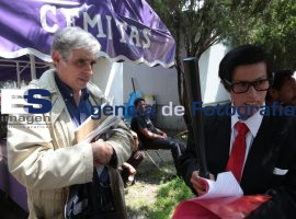 El Fisgón y Jesusa Rodríguez en la comemoración del 2 de Octubre. - ES imagen agencia de fotografía