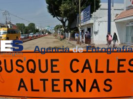 31 poniente, trabajos y congestión vial  - ES imagen agencia de fotografía