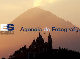 Popocatépetl e iglesia de Los remedios al atardecer 2014 - ES imagen agencia de fotografía