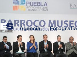Colocan la primera piedra del Museo Barroco Internacional - ES imagen agencia de fotografía