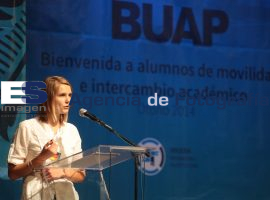 Dan Bienvenida a estudiantes de intercambio en la BUAP - ES imagen agencia de fotografía