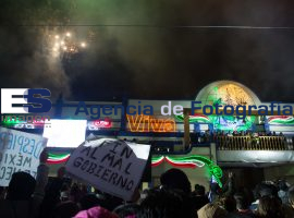 Protestan durante el grito en San Andrés Cholula - ES imagen agencia de fotografía