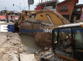 Reparan hundimiento en Estebvan de Antuñano - ES imagen agencia de fotografía