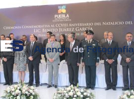 Ceremonia conmemorativa al CCVIII Aniversario del Natalicio de Beníto Juárez - ES imagen agencia de fotografía
