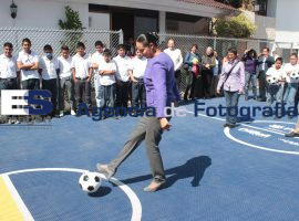 Inauguración de cancha multiusos y desayunador - ES imagen agencia de fotografía