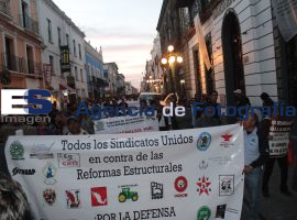 Sindicatos Unidos en contra de las Reformas Estructurales - ES imagen agencia de fotografía