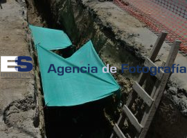 Restos humanos en obras de distribuidor vial - ES imagen agencia de fotografía
