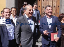 Se reunen Antonio Gali y Carlos Slim en casa de Cultura Puebla - ES imagen agencia de fotografía